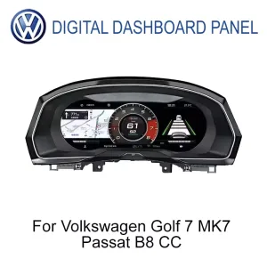 Cluster Instrumen Digital Volkswagen untuk Golf 7 Passat B8 CC 12,3 inci IPS LCD tampak depan