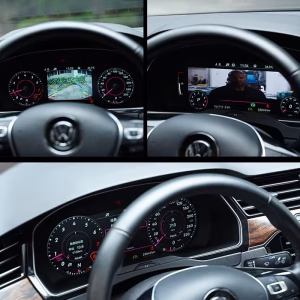 Volkswagen VW Tiguan Digital Cluster 2009-2017 untuk Mk1 Tipe 5N LCD Dashboard | CarPlay Map Sync 4 Klaster Instrumen Digital Volkswagen Tiguan yang Dipasang 2009–2017 12.3 inch menampilkan antarmuka LCD penuh
