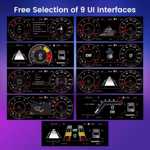 Audi TT Mk2 Virtual Cockpit – 12.3″ Digital Cluster for 8J 2008–2014 8 Cluster instrumen digital 12,3 inci untuk Audi TT 2009-2013