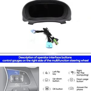 VW Polo 6R Kluster Instrumen Digital 2008-2016 Peningkatan LCD 7 Sf3b0723eb75f4d608f1fb831db2be198e