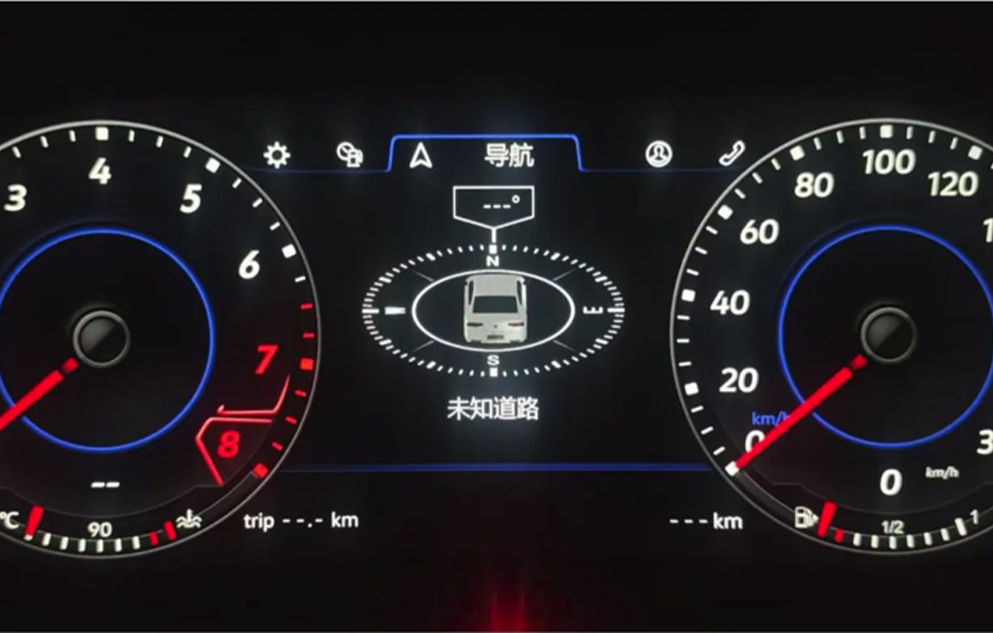 Panel instrumen LCD mobil