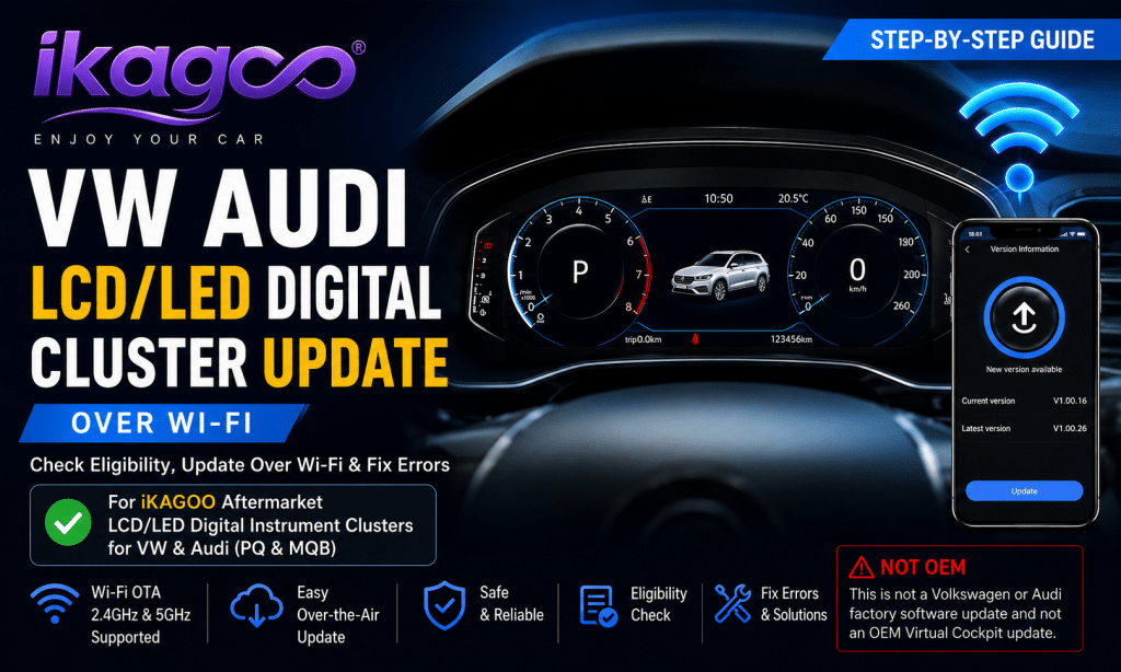Pembaruan panel instrumen digital LCD/LED VW Audi