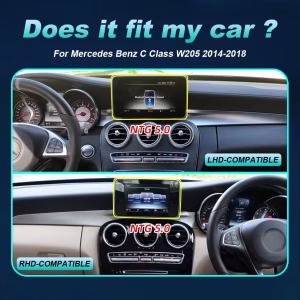 Layar Android Mercedes W205 GLC | C-Class X253, V-Class W447, NTG 5.0 55 Mercedes Benz C Class W205 GLC X253 V W446 Navigasi Multimedia Mobil