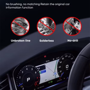 Audi A6 A7 Panel LCD C7 12,3 inci Virtual Cockpit untuk A6 2012–2018 / A7 2009–2018 9 Tampilan detail papan panel LCD Audi A6 A7 C7