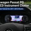 Pemasangan kluster instrumen digital Passat