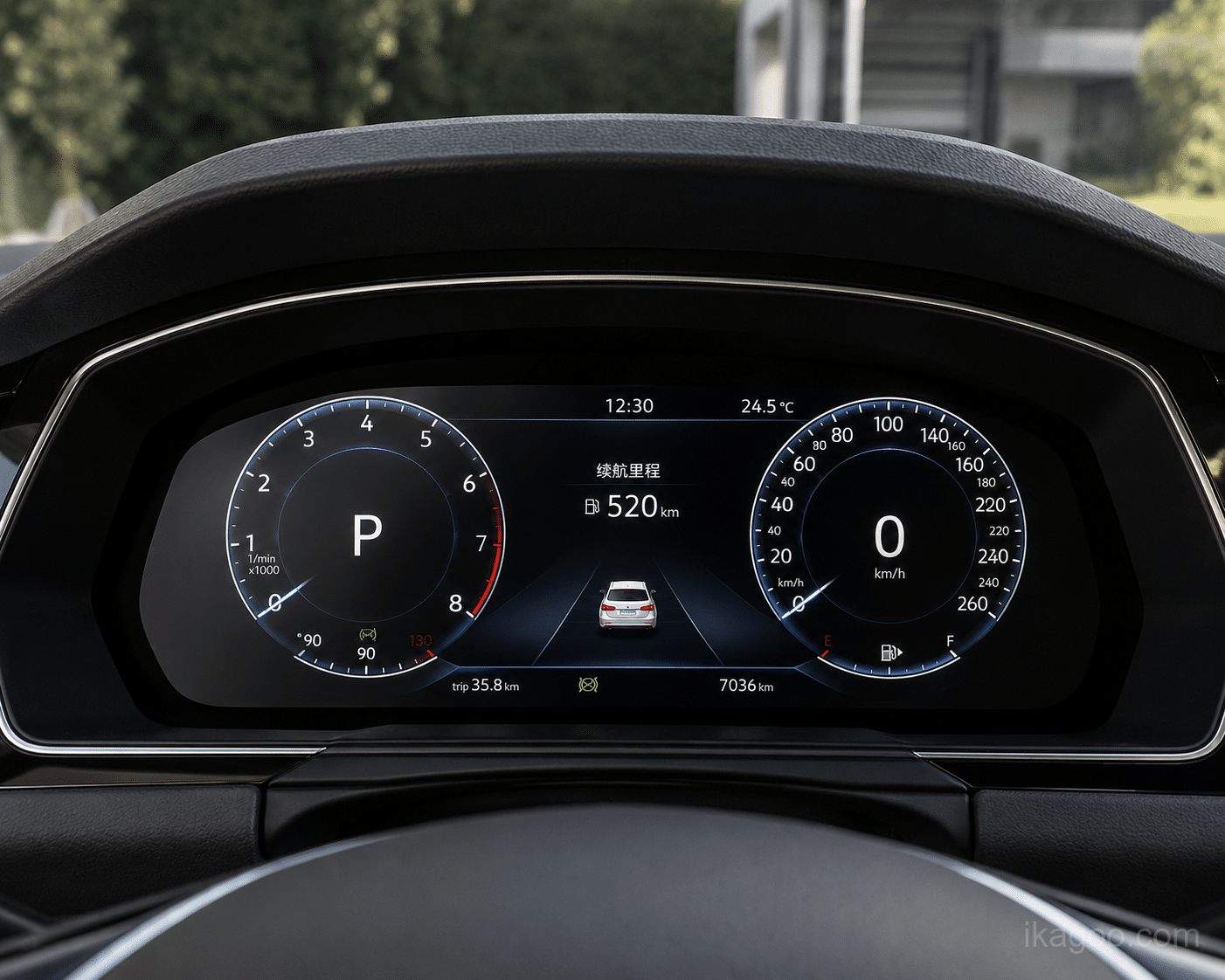 Pratinjau kokpit retrofit klaster instrumen digital VW Passat B8