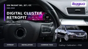Pemasangan dan penyesuaian panel instrumen digital VW Passat B6, B7, dan CC, serta solusi umum untuk masalah yang sering muncul