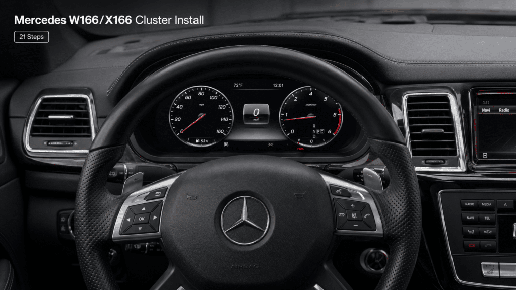 Pemasangan Kluster Digital Mercedes W166 X166 | 2012–2019