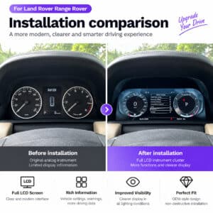 Hasil pemasangan kluster instrumen digital Land Rover Discovery 4