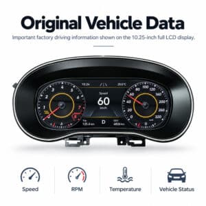 cluster digital vw amarok data kendaraan asli